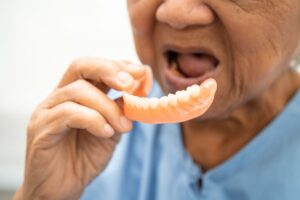 older dental patients wearing dentures at the dental office in Tempe