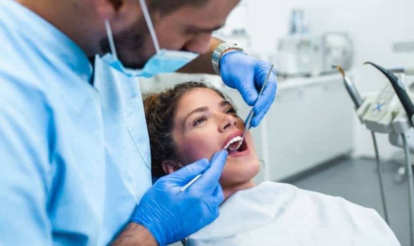 Patients visits our dentist in Tempe AZ for her dental issues.